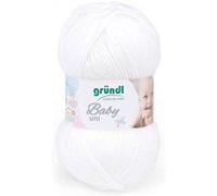 Fil layette à tricoter BABY UNI - Grundl - certifiée Oeko-Tex(...) - 01 Blanc 01 Blanc G
