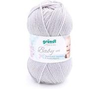 Fil layette à tricoter BABY UNI - Grundl - certifiée Oeko-Tex(...) - 09 Gris 09 Gris G