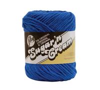Fil Lily Sugar 'N Cream The Original Solid Yarn 2,5 oz Medium 4 Gauge 100 % coton - Bleu - Lavage et s chage en machine