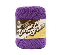 Fil Lily Sugar 'N Cream The Original Solid Yarn 2,5 oz Medium 4 Gauge 100 % coton - Violet - Lavage et s chage en machine