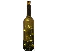 Fil lumineux LED - Fil décoratif avec éclairage LED, alimenté par batterie, avec bouchon en plastique, idéal pour les bouteilles et les décorations.