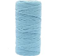 Fil Macramé Bleu Aqua 3mm X 100m 100% Coton Disponible En Plusieurs Couleurs Diy Artisanat De Décoration Comme Panier Suspendu,Suspension Murale,Lanterne,Attrape-Rêves