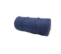 Fil Macramé Fil de Corde en Coton macramé Naturel 3mm, Couleur Naturelle, for tenture Murale, Bricolage, Tricot Fait à la Main, Fournitures for Animaux Compagnie d'escalade Chat(10Deep Blue-1pc)