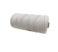 Fil Macramé Fil de Corde en Coton macramé Naturel 3mm, Couleur Naturelle, for tenture Murale, Bricolage, Tricot Fait à la Main, Fournitures for Animaux Compagnie d'escalade Chat(05White-1pc)