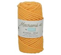Fil macramé tressé - Moutarde - 5mm - 40m - 90% coton recyclé - Dégradable