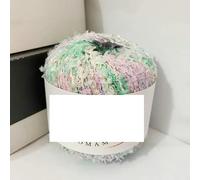 Fil mercerisé à paillettes, Sequin Butterfly Fancy Yarn 50g 2mm Multicolor For Knitting And Crochet(Pink Green)