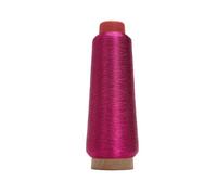 Fil métallique à tricoter 150D 3000 m par cône, broderie informatisée et couture décorative, 45 couleurs vives et pailletées disponibles (MS-33 magenta)