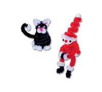 Fil métallique chenille (cure-pipe), assorti