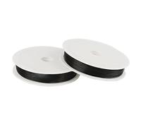 Fil métallique flexible en acier inoxydable, Fil de perles en acier inoxydable 0.3-0.45mm 50m multicolore for la fabrication bracelets et colliers(Black,0.3mm 50m)