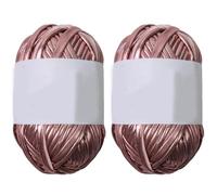 Fil métallique pour t-shirt 87,48 m de tissu à tricoter brillant pour projet de crochet, 100 g/rouleau de ruban artisanal