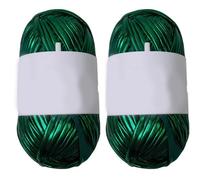 Fil métallique pour t-shirt 87,48 m de tissu à tricoter brillant pour projet de crochet, 100 g/rouleau de ruban artisanal