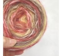 Fil mohair dégradé de 100 m pour tricoter écharpes, pulls - Mélange de fibres douces pour loisirs créatifs (type D)