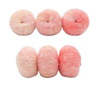 Fil Mohair en soie à pois dégradés de flocons de neige, 3 pièces, boules polaires de couleur vert doux arc-en-ciel(01powder)