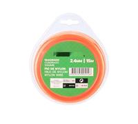 Fil nylon - carré, 2,4 mm, 15 m, idéal pour le jardinage, résistant et durable. Parfait pour attacher et sécuriser des plantes ou des meubles