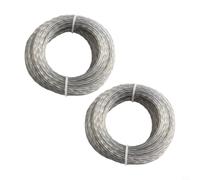 Fil Nylon Haute Résistance 2.7mm pour Jardin Lot de 2(15mx3.3mmx 2pcs) | Diamètre 3mm, longueur 15m par rouleau, pour idéal herbes hautes, plastique haute résistance, lot de 2