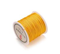 Fil Perlé Cordon en Nylon de 10 m/Rouleau, 0,8 mm, for la création de Bracelets, Pompons et Bijoux DIY.(Orange)