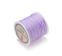 Fil Perlé Cordon en Nylon de 10 m/Rouleau, 0,8 mm, for la création de Bracelets, Pompons et Bijoux DIY.(Light Purple)