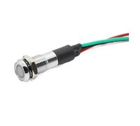 Fil pilote pour lampe de signalisation Voyant lumineux LED bicolore tricolore 8 mm, rouge, vert, bleu, jaune, 12 V, 24 V, avec câble de 20 cm(08FW-1 12V RGY)