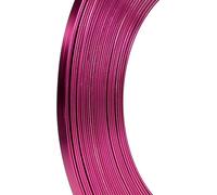 Fil plat aluminium rose 5mm 10m fil de bricolage décoration