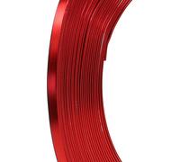 Fil plat aluminium rouge 5mm 10m décoration fil fleuriste
