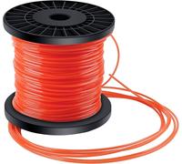 Fil pour débroussailleuses Tenseur de corde pour fil d'herbe 5 tranches de fil Diamètre 2,4 mm x 100 mètres - Orange Rouge