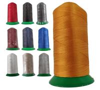 Fil pour Machine à Coudre d'Extérieur 100% Polyester, Bobine de 1500 Mètres en différentes Couleurs. Fil à Coudre Résistant pour Bâche de Bateau. Fil pour Coudre des Stores (Jaune)
