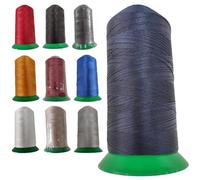 Fil pour Machine à Coudre d'Extérieur 100% Polyester, Bobine de 1500 Mètres en différentes Couleurs. Fil à Coudre Résistant pour Bâche de Bateau. Fil pour Coudre des Stores (Bleu)