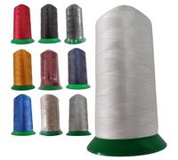 Fil pour Machine à Coudre d'Extérieur 100% Polyester, Bobine de 1500 Mètres en différentes Couleurs. Fil à Coudre Résistant pour Bâche de Bateau. Fil pour Coudre des Stores (Blanc)