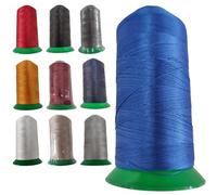 Fil pour Machine à Coudre d'Extérieur 100% Polyester, Bobine de 1500 Mètres en différentes Couleurs. Fil à Coudre Résistant pour Bâche de Bateau. Fil pour Coudre des Stores (Bleu Clair)