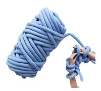 Fil Pour Tricot GéAnt Fil à tricoter épais en coton, 1KG, super volumineux, doux, lavable, panier de fils tissés, tapis, fils géants, bricolage for lit d'animal tricoté à la main(1kg Light Green)