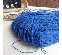 Fil raphia naturel à tricoter à faire soi-même, bleu roi, 500 g, pour crochet, sac, sac à main, raphia, fil 100 % cellulose, fil de paille, fil tendance, 2 mm