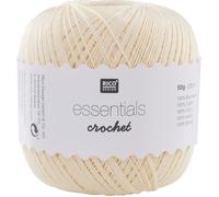 Fil Rico Design Essentials Crochet - RICO DESIGN - Vanille - Fil lisse - Effet chatoyant - 280m