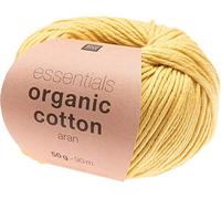 Fil Rico Design Essentials Organic Cotton aran, 50 g, env. 90 m Jaune
