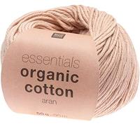 Fil Rico Design Essentials Organic Cotton aran, 50 g, env. 90 m Poudre