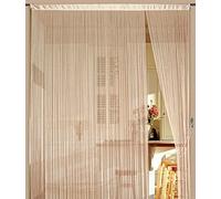 Fil rideau 90 cm x 240 cm (largeur x hauteur) caramel.