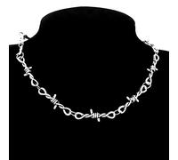Fil Ronces Fer Unisexe Collier Ras du Cou pour Hommes Hip-Hop Gothique Punk Style Fil De Fer Barbelé Petites épines Chaîne Ras du Cou Cadeau Bijoux