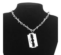 Fil Ronces Fer Unisexe Collier Ras du Cou pour Hommes Hip-Hop Gothique Punk Style Fil De Fer Barbelé Petites épines Chaîne Ras du Cou Cadeau Bijoux
