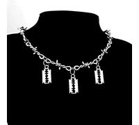 Fil Ronces Fer Unisexe Collier Ras du Cou pour Hommes Hip-Hop Gothique Punk Style Fil De Fer Barbelé Petites épines Chaîne Ras du Cou Cadeau Bijoux