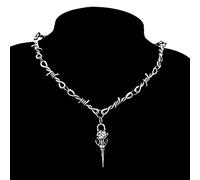 Fil Ronces Fer Unisexe Collier Ras du Cou pour Hommes Hip-Hop Gothique Punk Style Fil De Fer Barbelé Petites épines Chaîne Ras du Cou Cadeau Bijoux