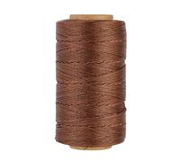 Fil rond ciré et collé solide - En polyester enduit de cire - 0,8 mm - 190 m - Pour tissus lourds, couture du cuir, reliure de livres, réparation de tissus d'ameublement, tissage de paniers et macramé