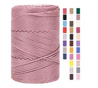 Fil Rope 3 mm x 225 m - Fil en coton polyester pour crochet, macramé, sacs, paniers Easy Yarn (27,1 pièces)