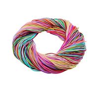 Fil Scoubidou,20 Couleur Cordes Scoubidou,Plastique Fils de Scoubidou,avec 15 Clips et 15 Porte-Clés, Utilisée dans la Bijouterie, Corde Bricolage Fabriquée à la Main