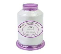 Fil soluble dans l'eau - Maîtrisez votre broderie propre, enveloppe de cordon soluble de 1 492 pieds, style de fibre transparente + protection de finition sans résidus, enveloppe invisible pour l'art