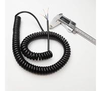 Fil spiralé, Câble spiralé à Ressort, 3 conducteurs, 22 AWG, Fil télescopique rétractable, enroulement Extensible de 1 15 mètres(Stretch 4 Meter)