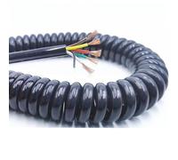 Fil spiralé, Rallonge spiralée Extensible à Ressort Ultra-résistante, Disponible en Plusieurs Tailles(17awg 1.0mm,Stretch 2.5 Meters)