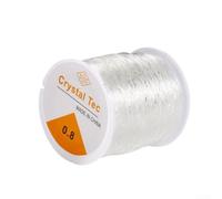 Fil Stretch DIY 100m 0.8mm Résistant | Transparent, coupe mesure, idéal colliers, bracelets, pour créations DIY, résistant aux nœuds