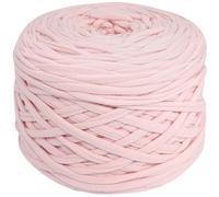 Fil t-shirt 400 g - Tissu élastique pour le bricolage - 130 yards - Fil spaghetti - Épaisseur du fil - Pour la main, le bricolage, le sac, le coussin, le crochet, la décoration intérieure (rose)
