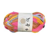 Fil teint en segments de couleur 100 g - Fil tissé à la main for sacs à main, rangement et projets d'artisanat(Rouge)