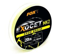 Fox Tresse Exocet Spod Mk2 – Haute visibilité Jaune – 0,18 mm 300 m
