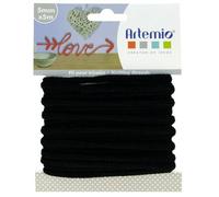 Cordon en tricotin tout fait noir à5mm x 5m - artémio Noir G